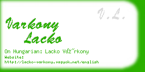 varkony lacko business card